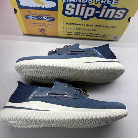 Skechers Other - New SKECHERS Delson 3.0 Roth Navy Blue Slip-ins Sneakers Shoes Men's Size 13